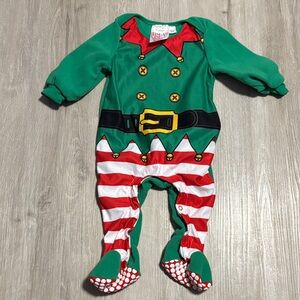 Green and Red Elf One Piece